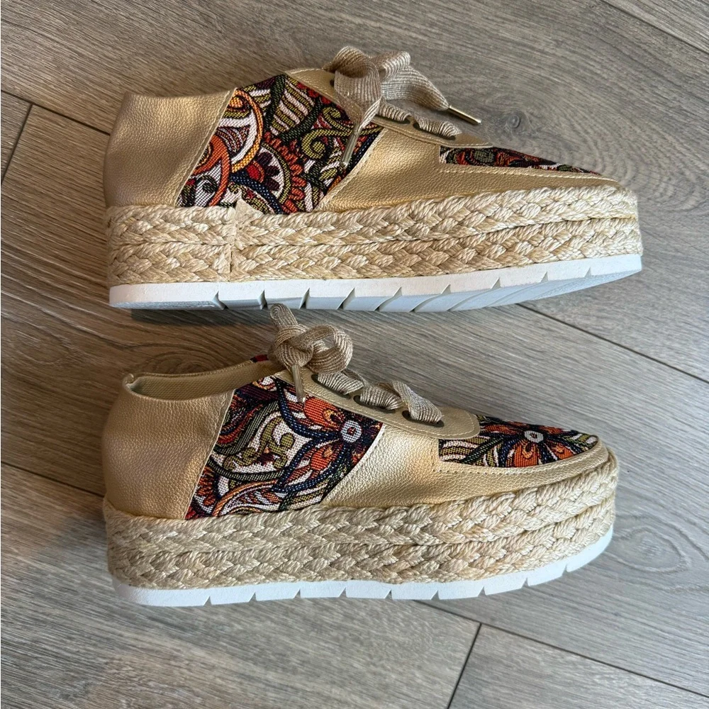 Jute Grass Platform Casual Sneakers
